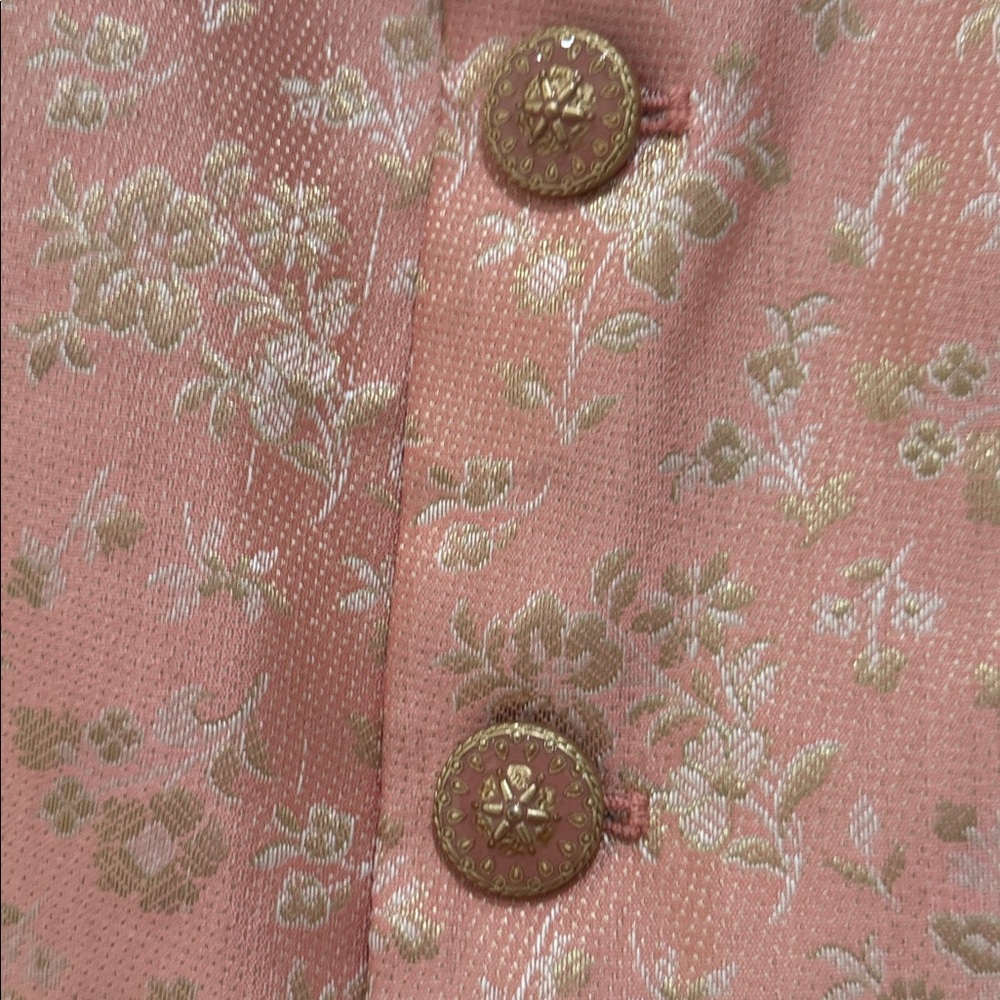 Tasva peach Indian traditional waistcoat bundi vest mens size L brand new - Picture 5 of 15